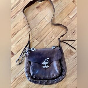 Brown Leather Crossbody Bag